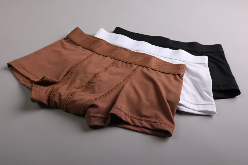 Father and son wearing matching modal underwear from TOP UNDERWEAR